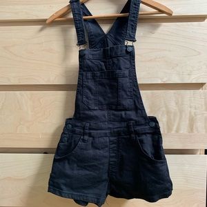 Pacsun black jean overall shorts